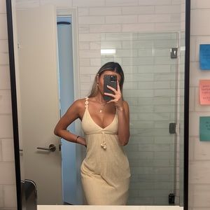 Zara long dress with flower detailing